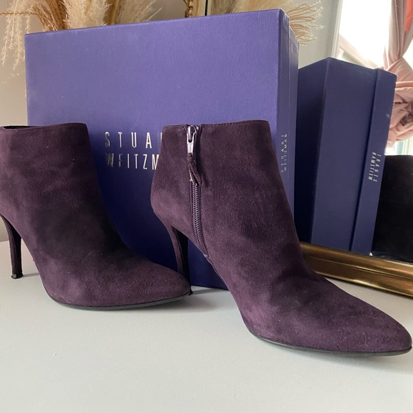 Stuart Weitzman Purple Ankle Boots - Picture 4 of 9